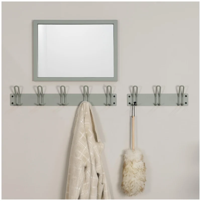 Wandgarderobe Hakenleiste MILES 5 Minimalistischer Stahl-Look Spinder