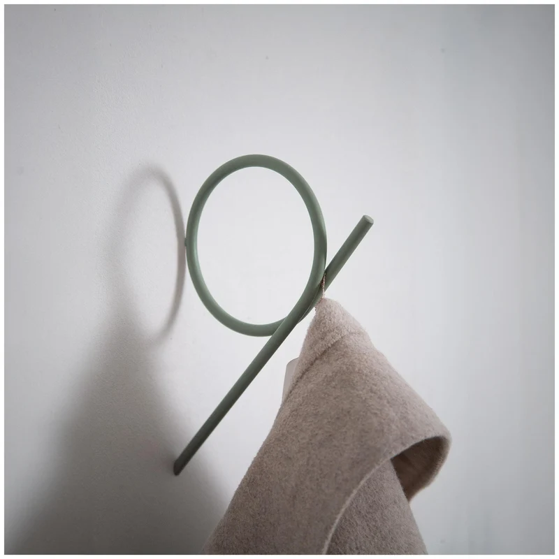 Spinder TUBA Large Wandhaken - Skandinavisches Design, Stahl, Taupe