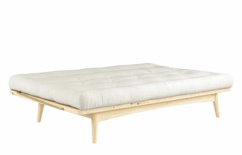 Klappcouch Sofa FOLK mit Klappfunktion Kiefer natur lackiert von Karup