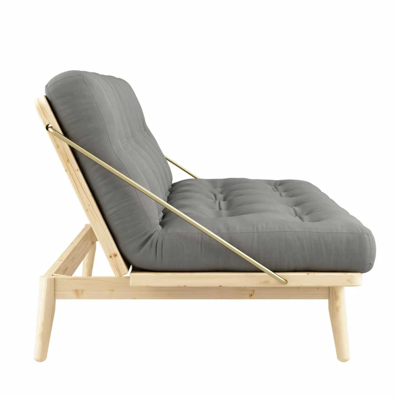 Klappcouch Sofa FOLK mit Klappfunktion Kiefer natur lackiert von Karup