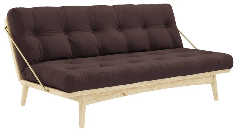 Klappcouch Sofa FOLK mit Klappfunktion Kiefer natur lackiert von Karup