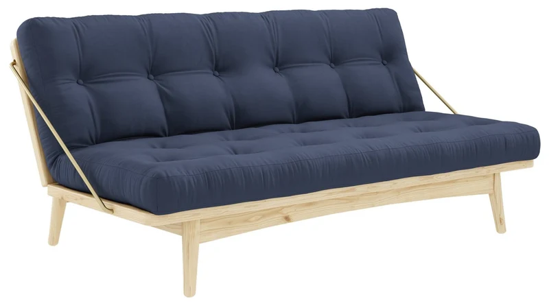 Klappcouch Sofa FOLK mit Klappfunktion Kiefer natur lackiert von Karup