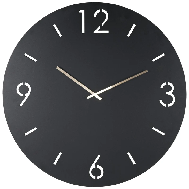 Spinder TIME Ø 60 Minimalistische Stahl-Wanduhr