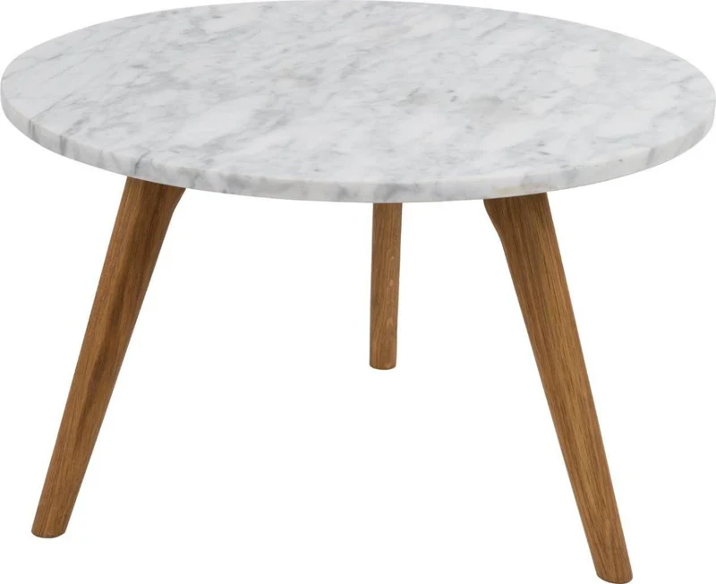 Runder Marmor Beistelltisch WHITE STONE von Zuiver 3 Größen lieferbar
