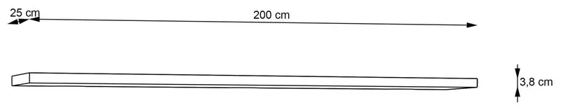 Wandboard passend zur Serie CORONA Paneel 200 cm, Artisan Eiche