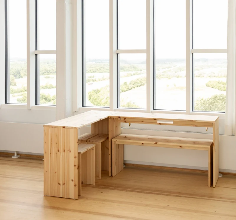 Bank Tischbank JOIN-IN Bench Raw Kiefer massiv unbehandelt von Karup