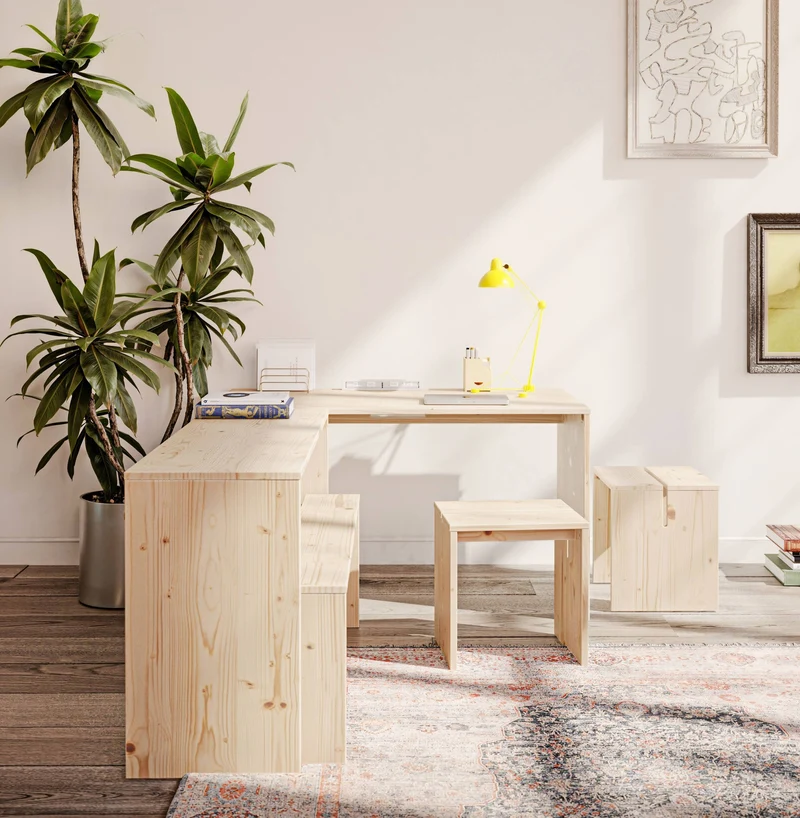 Bank Tischbank JOIN-IN Bench Raw Kiefer massiv unbehandelt von Karup