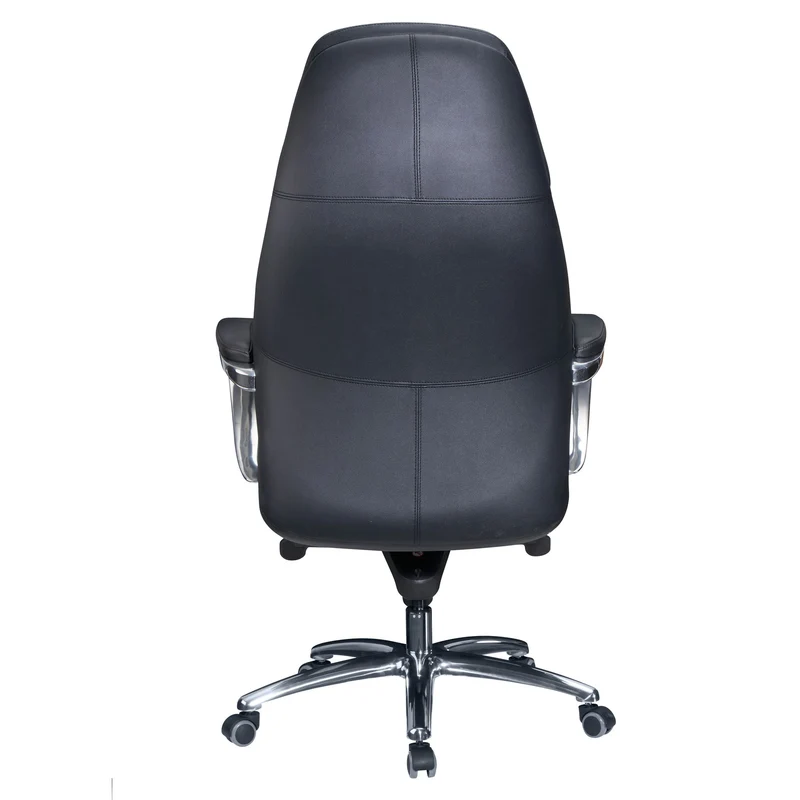 Bürostuhl Echtleder Schwarz Chefsessel höhenverstellbar ergonomisch 120kg