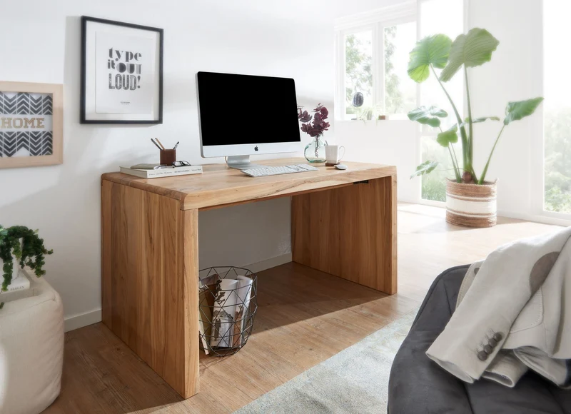 Schreibtisch BOHA 160cm Akazie Massivholz Landhausstil Bürotisch