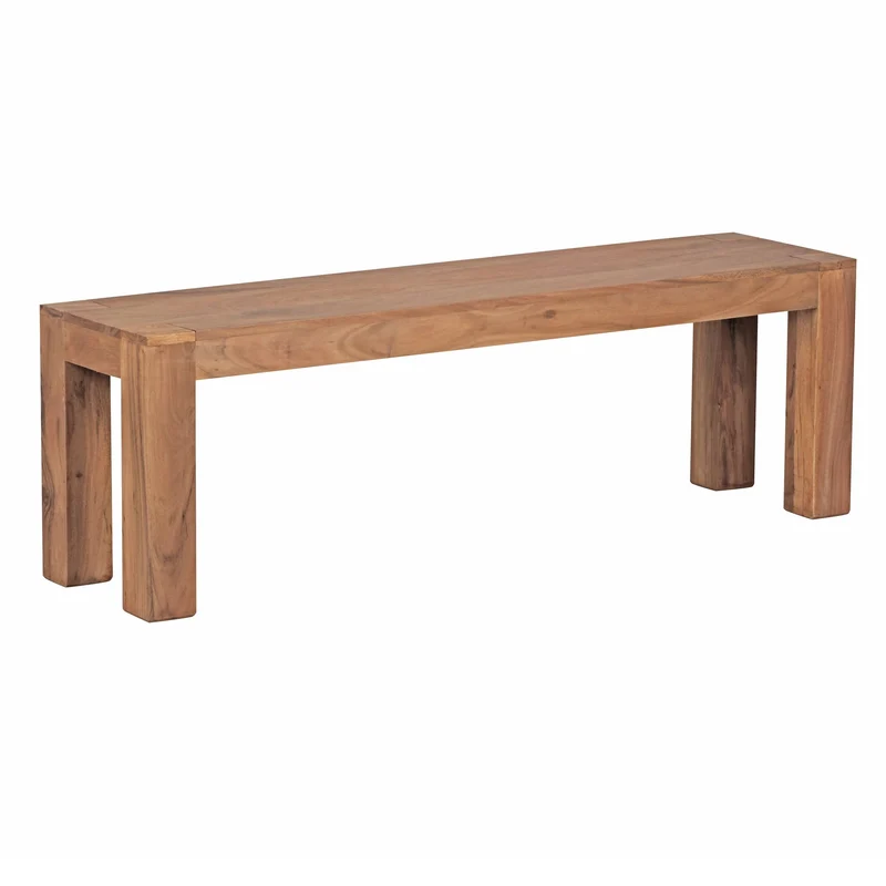 Sitzbank MUMBAI Akazie Massivholz 140x45x35cm Landhausstil