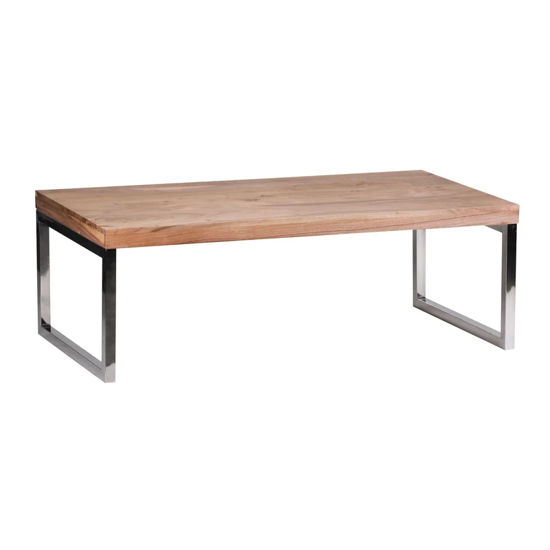 Couchtisch GUNA Akazie Massivholz 120cm Dunkelbraun Landhausstil