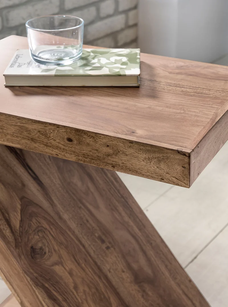 Beistelltisch Mumbai 60cm Akazie Massivholz Braun Landhausstil