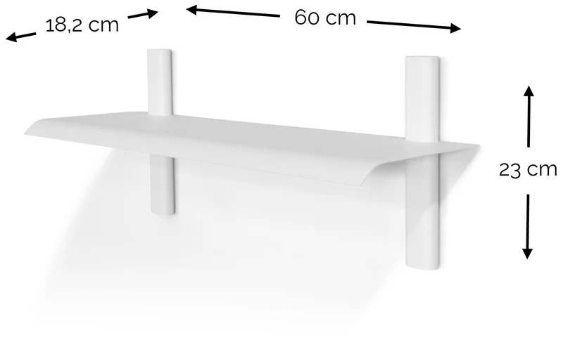 Spinder HOLA 2 Stahl Wandregal mit gebogener Ablage in vielen Farben