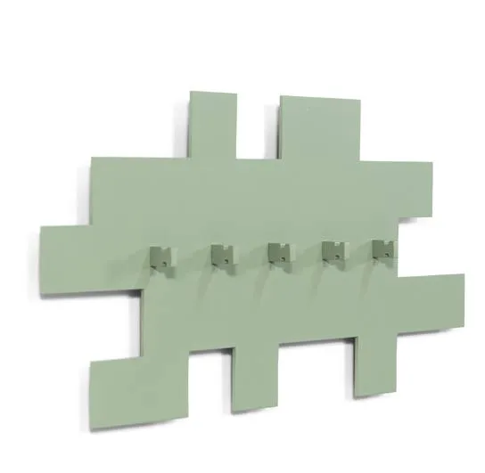 Garderobe TETROMINO Hakenleiste Stahl Skandinavisch von Spinder
