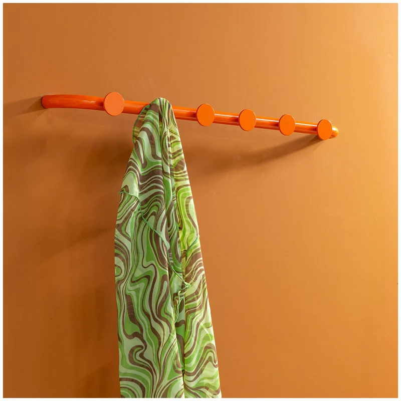 Hakenleiste RETRO 6 Retro-Wandgarderobe Stahl viele Farben von Spinder