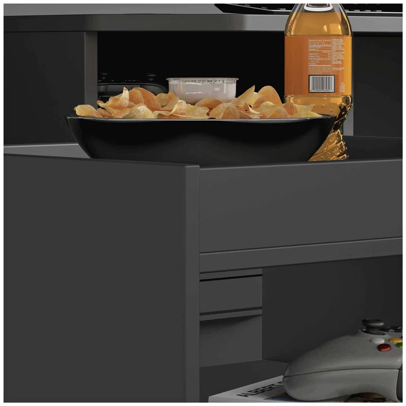 Rollcontainer TEZAUR Schwarz mit 2 Schubladen von Forte