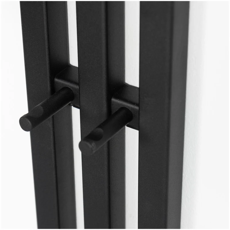 Design Garderobe SENZA 5 Schwarz beschichtet Wandgarderobe von Spinder