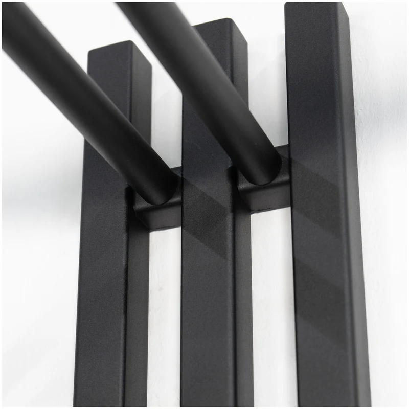 Design Garderobe SENZA 5 Schwarz beschichtet Wandgarderobe von Spinder