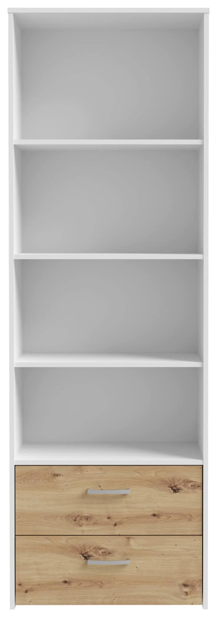Regal Bücherregal CULGOA mit 2 Schubladen in Weiß mit Artisan Eiche