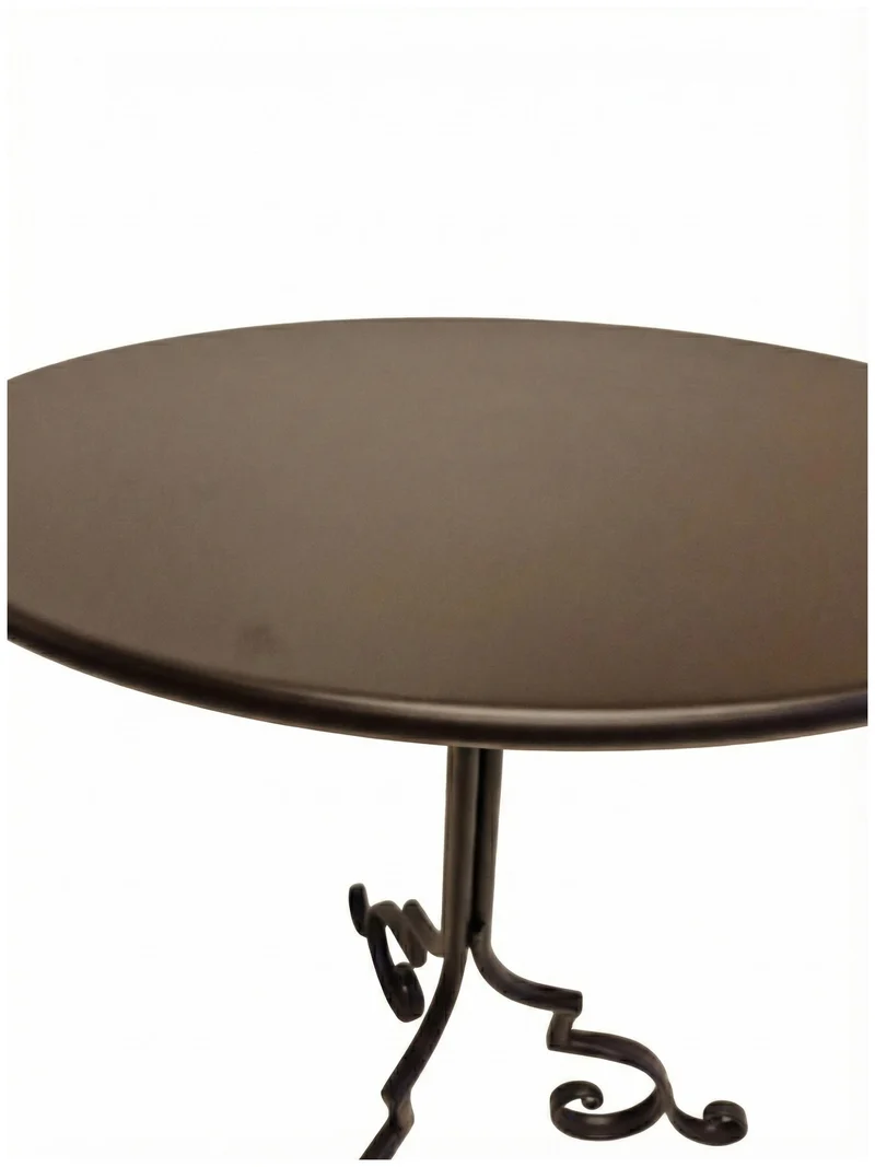 Metalltisch Eisentisch ASTA 60 cm Dunkelbraun lackiert