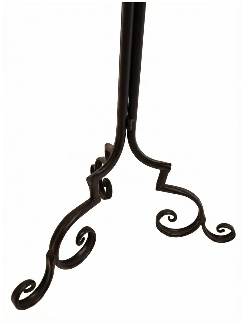 Metalltisch Eisentisch ASTA 60 cm Dunkelbraun lackiert