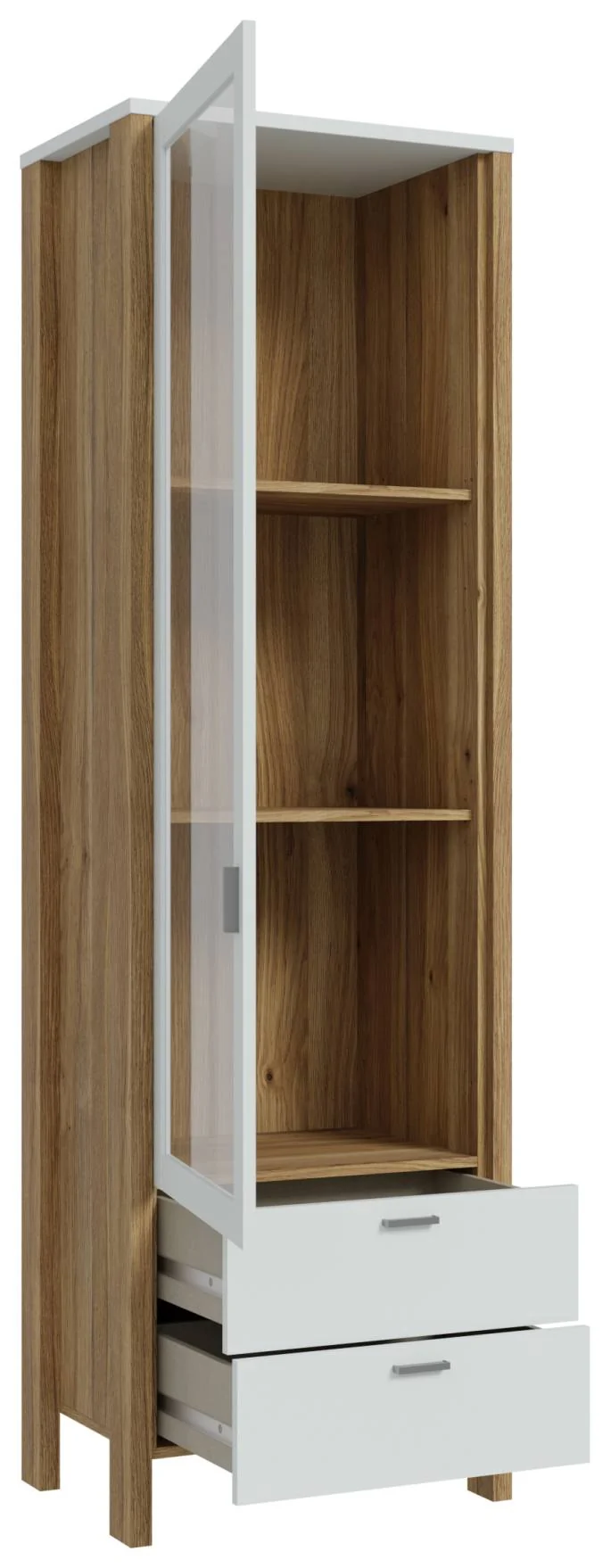 Ess- Wohnkombination SAITAMA mit Tisch Secret Grey / Mauvella Eiche