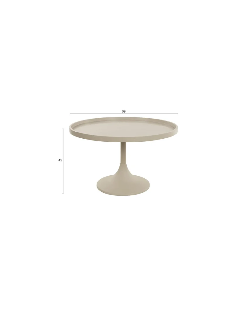 Zuiver Couchtisch Jason | Beige, rund & minimalistisch