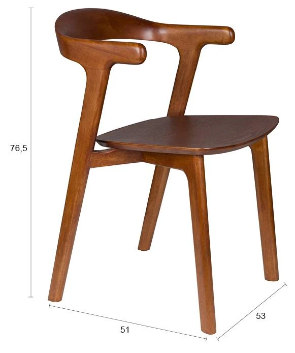Esszimmerstuhl Northwood Walnuss | Japanisches Design aus Holz