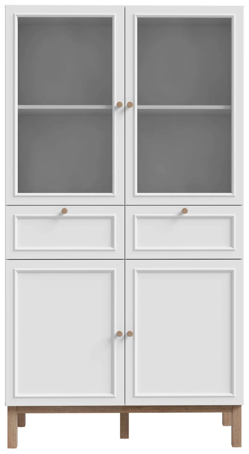 Vitrinenschrank PENKRIDGE Optik: Secret Grey, Landhausstil modern