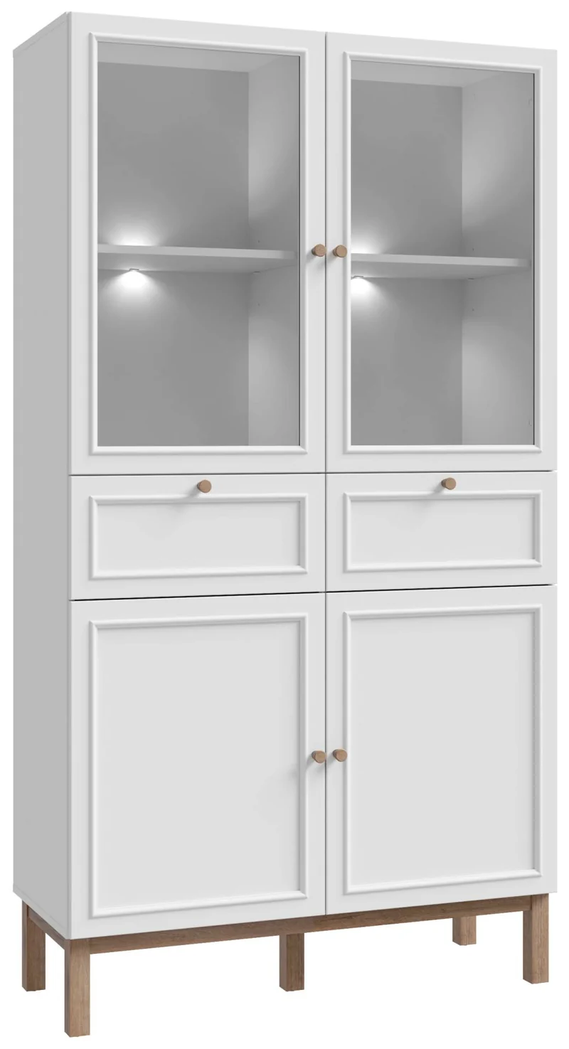 Vitrinenschrank PENKRIDGE Optik: Secret Grey, Landhausstil modern