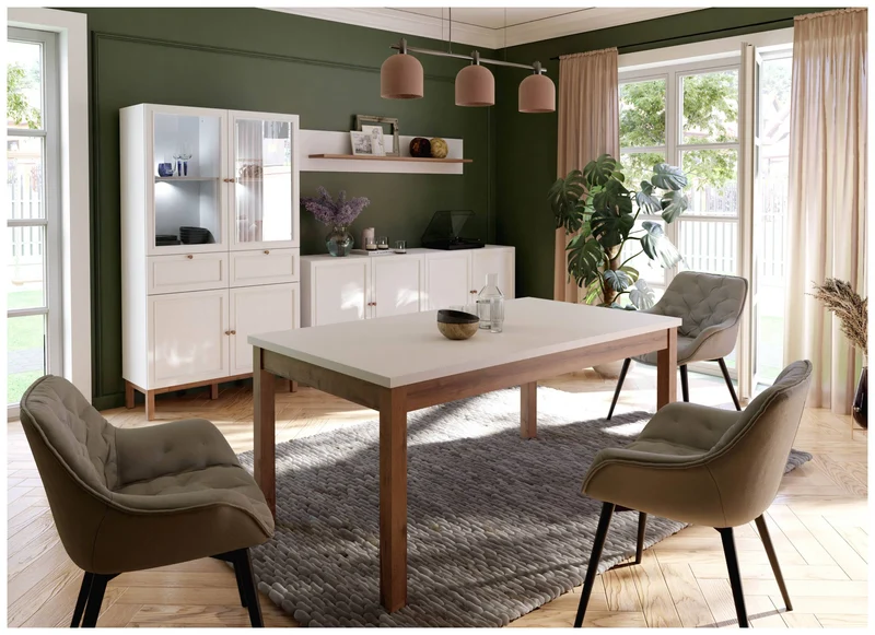 Vitrinenschrank PENKRIDGE Optik: Secret Grey, Landhausstil modern