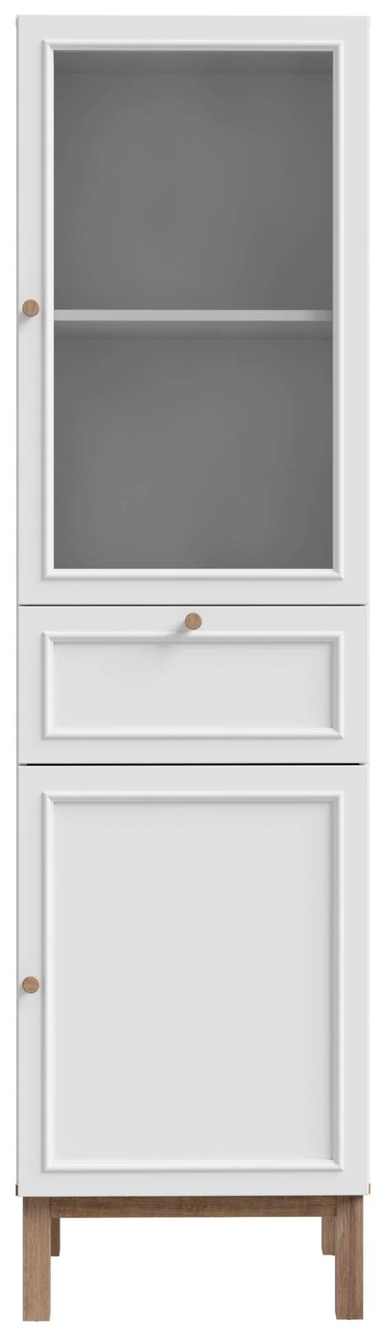 Highboard Vitrine PENKRIDGE mit 2 Türen in Secret Grey / Schlammeiche