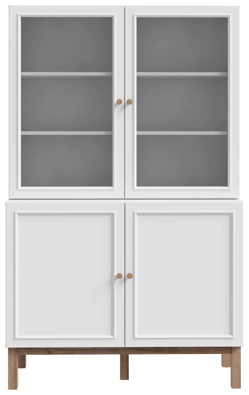 Highboard Vitrine PENKRIDGE Küchenbuffet in Secret Grey / Schlammeiche