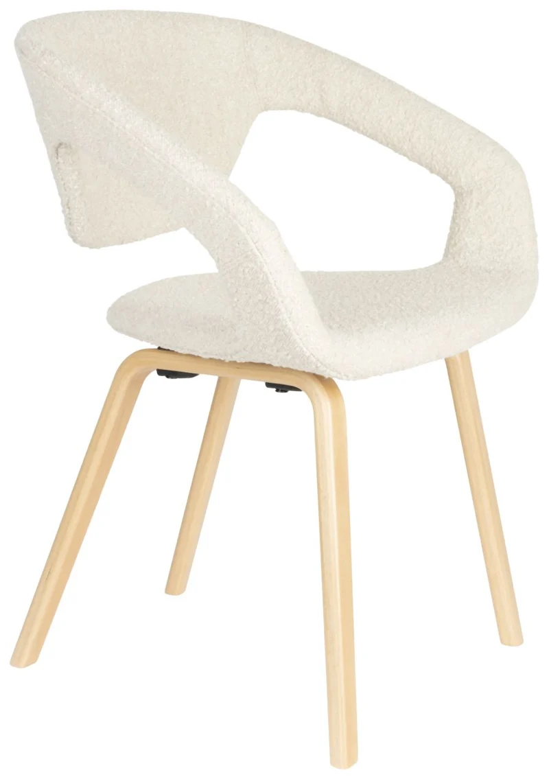 Stuhl Esszimmerstuhl FLEXBACK Bouclé Beige von Zuiver