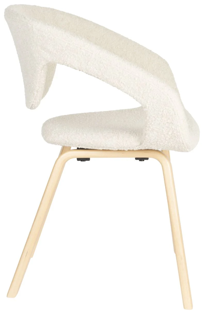 Stuhl Esszimmerstuhl FLEXBACK Bouclé Beige von Zuiver