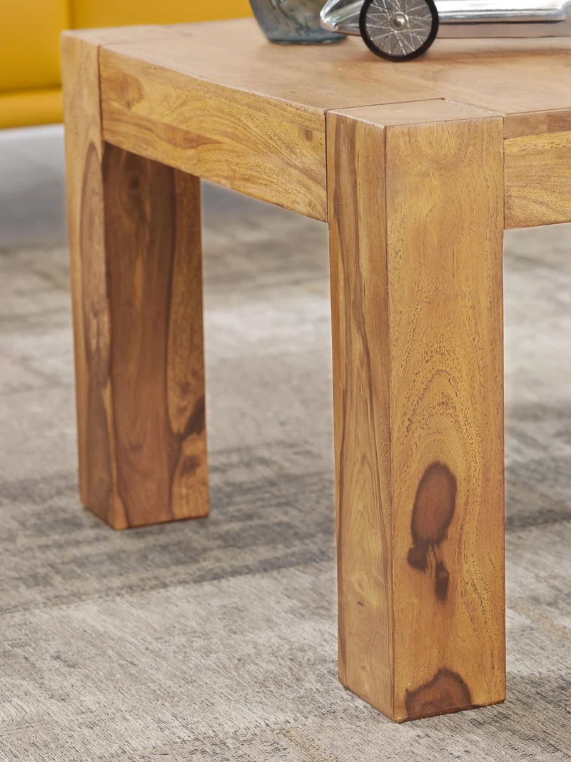 Couchtisch Akazie Massivholz 60cm Landhausstil Braun Natur