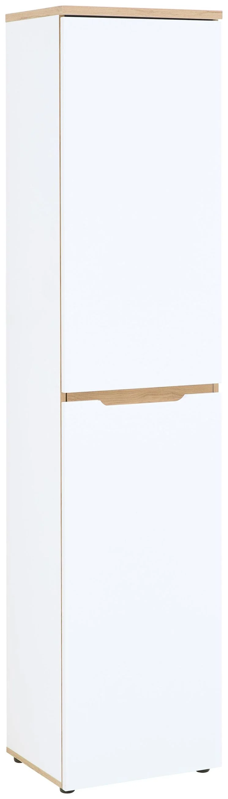 Büroschrank MEMPHIS 1-türig WH05 Front Weiß supermatt & Artisan Eiche