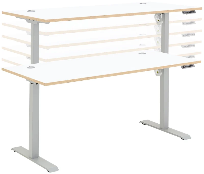 Höhenverstellbarer Schreibtisch MEMPHIS Weiß - 160 x 77 cm