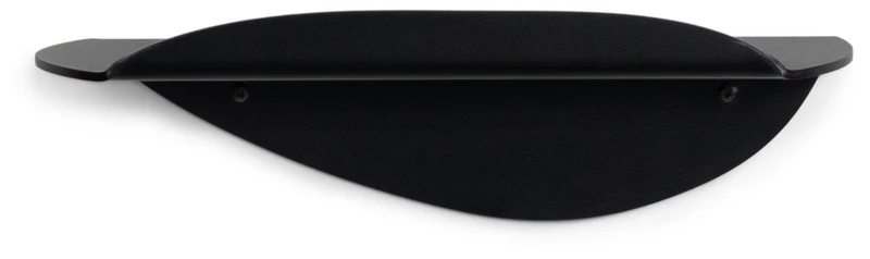 Spinder PIPA Bottom Stahl-Wandregal skandinavisch Schwarz / Champagner