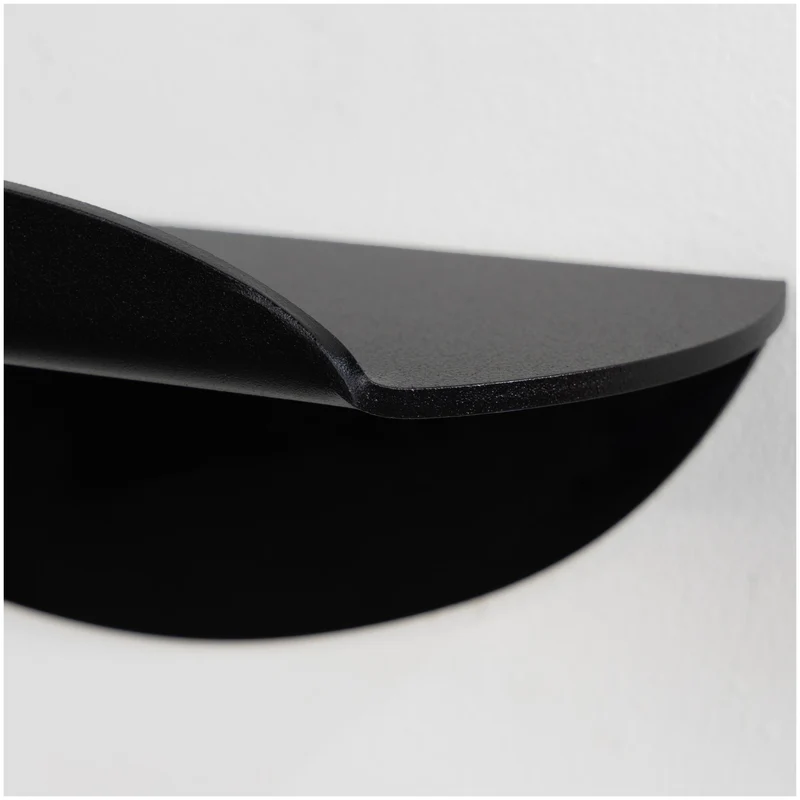 Spinder PIPA Bottom Stahl-Wandregal skandinavisch Schwarz / Champagner