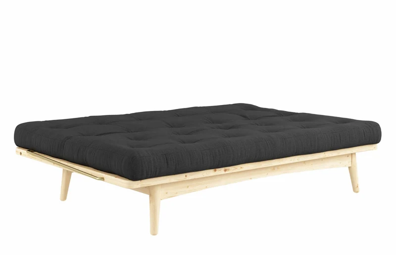 Karup Klappcouch Funktionssofa FOLK Cord Bezug Kiefer Natur lackiert