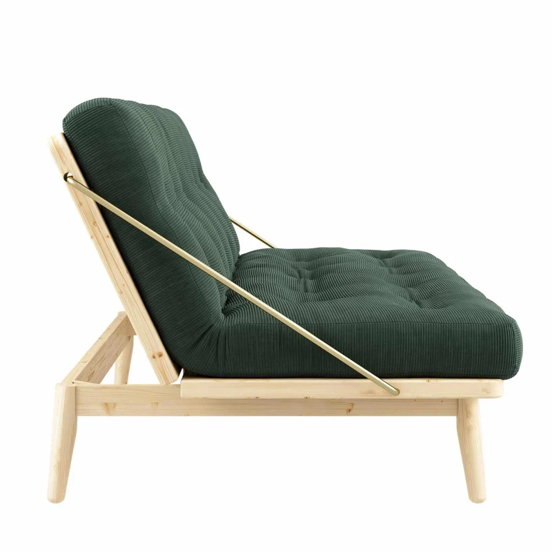 Karup Klappcouch Funktionssofa FOLK Cord Bezug Kiefer Natur lackiert