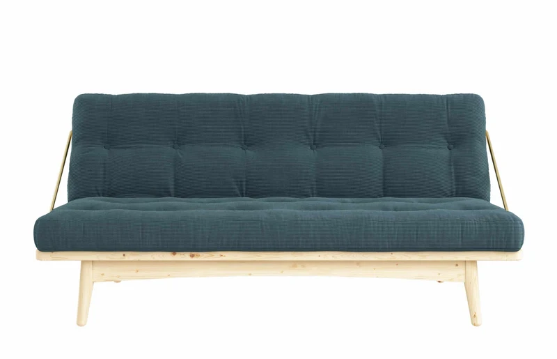Karup Klappcouch Funktionssofa FOLK Cord Bezug Kiefer Natur lackiert