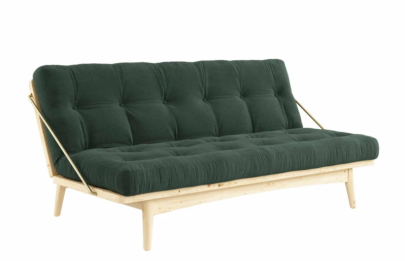 Karup Klappcouch Funktionssofa FOLK Cord Bezug Kiefer Natur lackiert