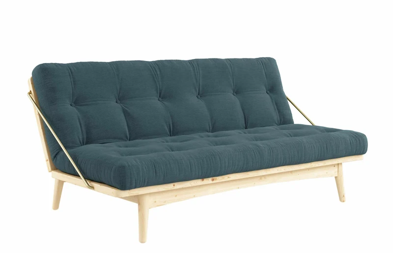 Karup Klappcouch Funktionssofa FOLK Cord Bezug Kiefer Natur lackiert