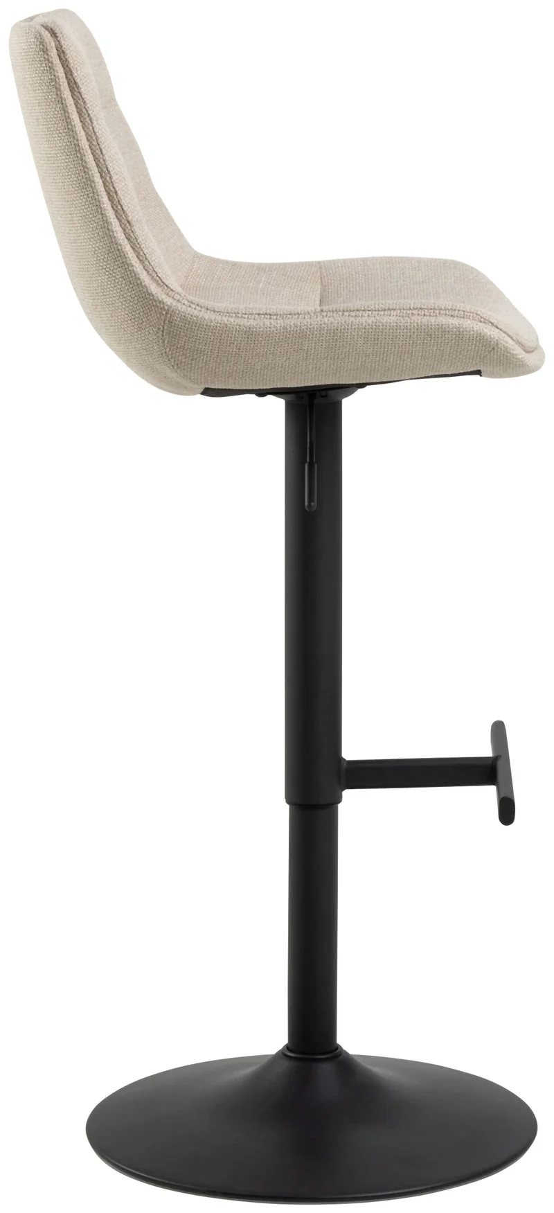ADISA Barhocker 2erSet Stoff Basel Beige mit Drehfunktion und Gasfeder