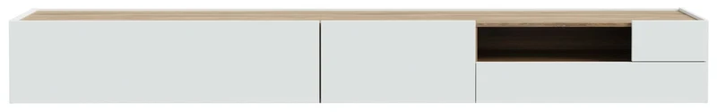 Schwebe Lowboard LEWISVILLE Wandmontage Optik Hellgrau / Valencia Oak