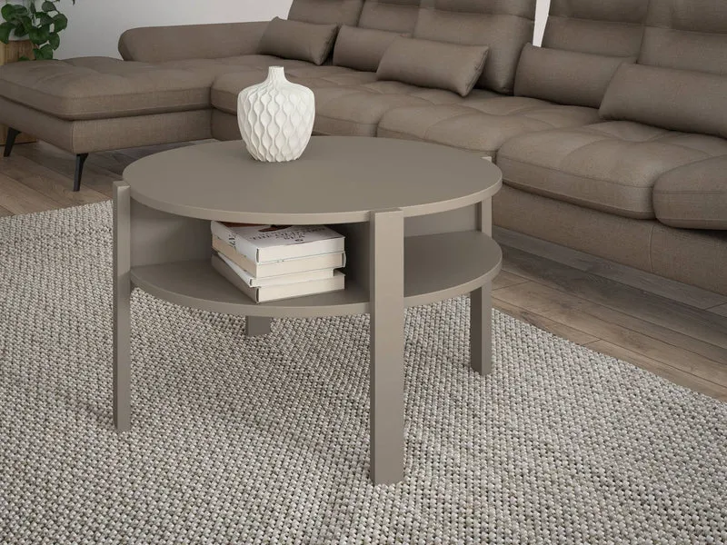 Couchtisch TOBAGO rund Ø 75 cm Taupe, von Forte