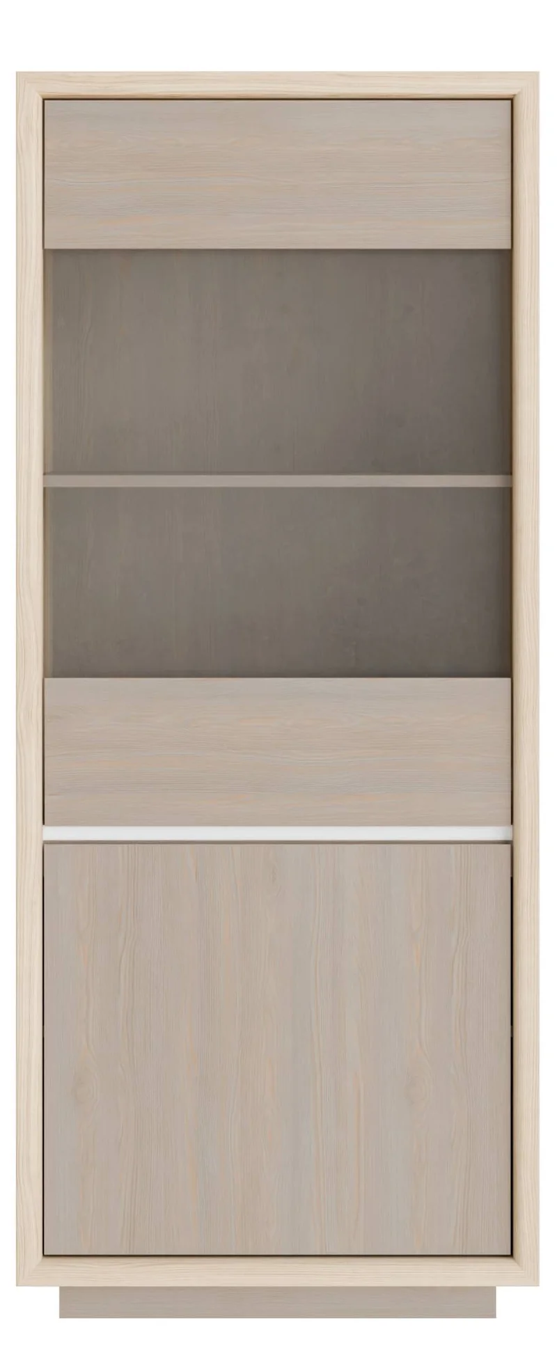 Vitrine FICAR Highboard schmal 2-trg. Dekor: Riva Eiche / Imbiah Pine