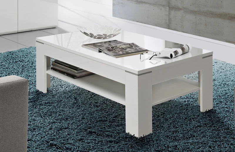 Couchtisch SNOW 120 x 75 cm Optik Weiß matt von Forte